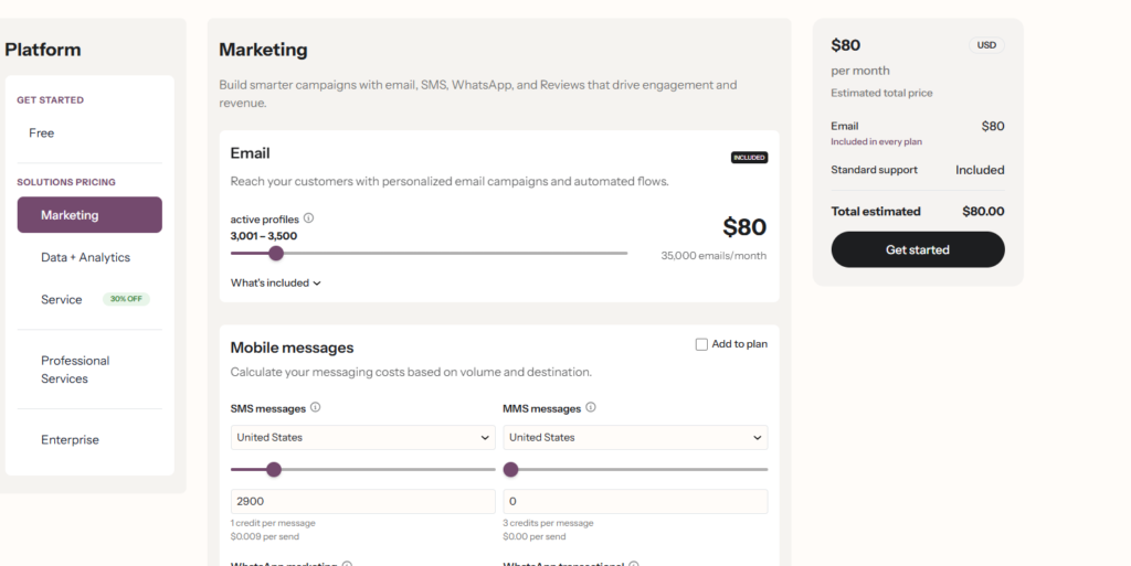Klaviyo Pricing