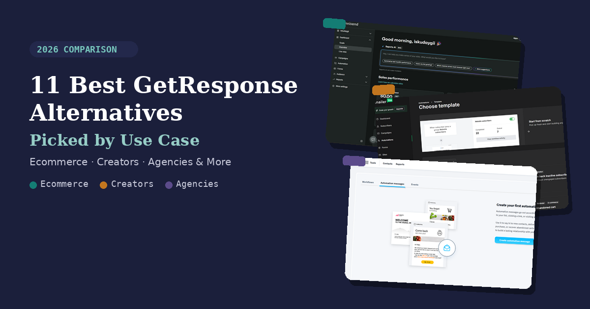 GetResponse alternatives in 2026 comparison
